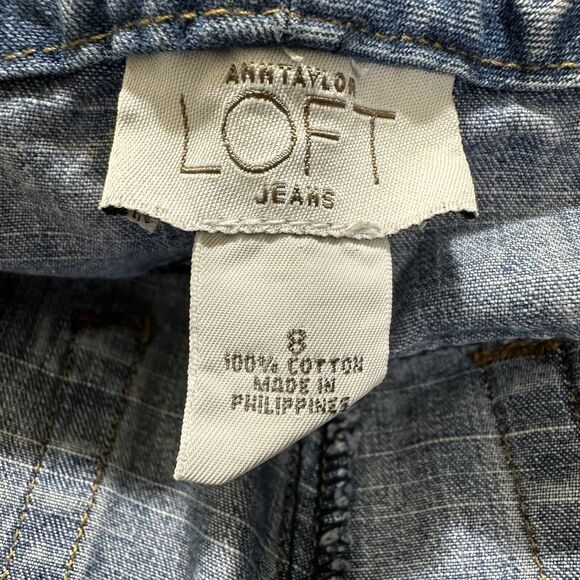 Ann Taylor LOFT Women's 8 Mid Rise Straight Leg Denim Jeans Light Blue 32x26 - Picture 5 of 13